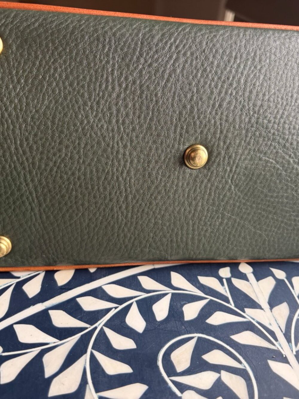 Ghurka Original Heritage D-Ring Hunter Green Pebble Leather Tote Bag exc - Picture 6 of 14